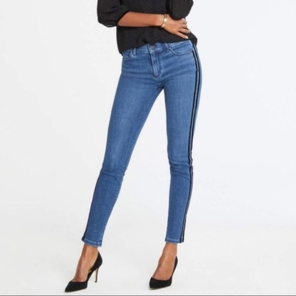 Ann Taylor Denim - Ann Taylor Velvet Side Stipe Stretch Skinny Jean 8